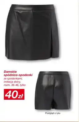 KiK Damskie spódnico-spodenki ze spodenkami imitacja skóry oferta