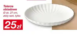 KiK Talerze obiadowe ze złotym rantem oferta