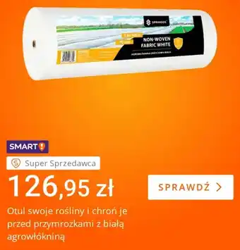 Agrowłóknina okryciowa biała 1,6x100 m 70 Gsm Springos