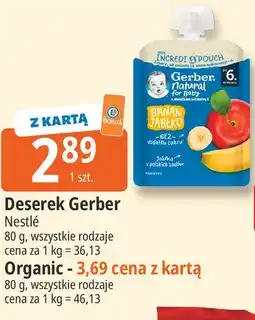 E.Leclerc Deserek Gerber Natural for Baby Banan Jabłko oferta