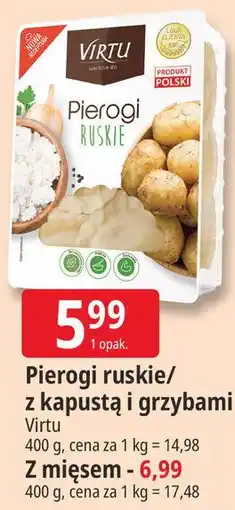 E.Leclerc Pierogi ruskie/z kapustą i grzybami Virtu oferta
