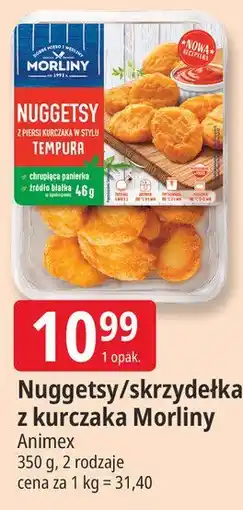 E.Leclerc Nuggetsy/skrzydełka z kurczaka Morliny Animex oferta