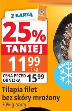 E.Leclerc Tilapia filet bez skóry mrożony 30% glazury oferta