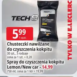 E.Leclerc Chusteczki nawilżane do czyszczenia kokpitu Tech9 oferta