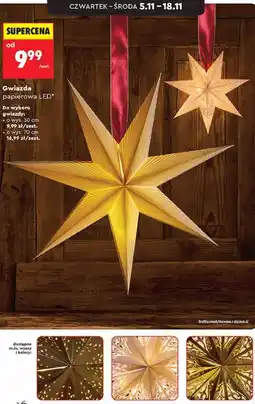 Biedronka Gwiazda papierowa LED oferta