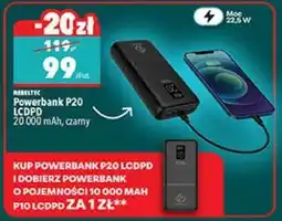Biedronka Powerbank P20 LCDPD 20 000 mAh Rebeltec oferta