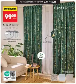 Biedronka Komplet zasłon SMUKEE 140 x 250 cm oferta