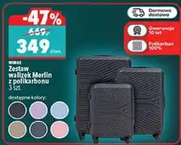 Biedronka Zestaw walizek z polikarbonu Wings Merlin 3 szt oferta