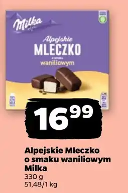 Netto Alpejskie Mleczko o smaku waniliowym Milka oferta