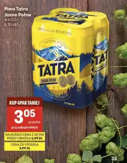 Delikatesy Centrum Piwo Tatra Jasne Pełne oferta
