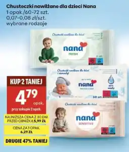 Delikatesy Centrum Chusteczki nawilżane dla dzieci Nana oferta