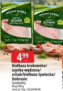 E.Leclerc Kiełbasa krakowska/ szynka wędzona/ schab/kiełbasa żywiecka/ Dobrusie Goodvalley oferta