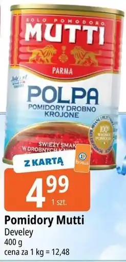 E.Leclerc Pomidory drobno krojone Polpa Mutti Develey oferta