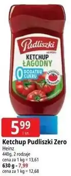 E.Leclerc Ketchup Łagodny Zero Pudliszki Heinz oferta