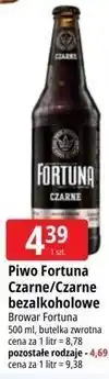 E.Leclerc Piwo Fortuna Czarne / Czarne bezalkoholowe Browar Fortuna oferta