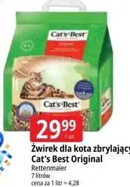 E.Leclerc Żwirek dla kota zbrylający Cat's Best Original Rettenmaier oferta