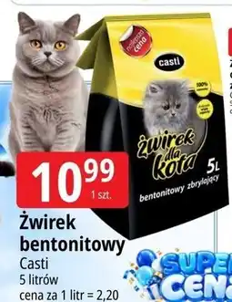 E.Leclerc Żwirek bentonitowy dla kota Casti oferta