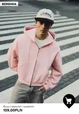 Bershka Bluza z kapturem i suwakiem Bershka oferta