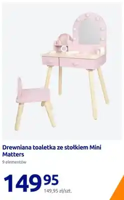 Action Drewniana toaletka ze stołkiem Mini Matters oferta