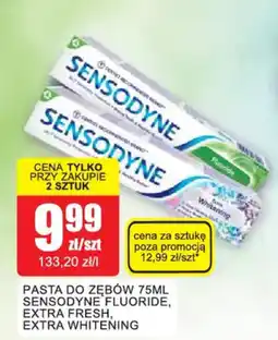 Bingo Pasta do zębów Sensodyne Fluoride, Extra Fresh, Extra Whitening oferta