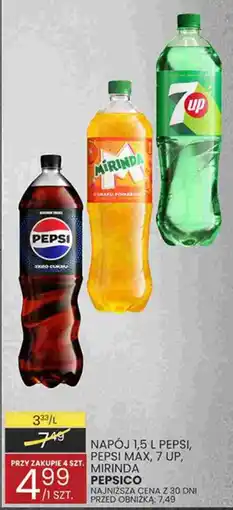 Wafelek Napój Pepsi, Pepsi Max, 7 Up, Mirinda Pepsico oferta