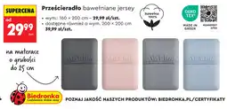 Biedronka Prześcieradło bawełniane jersey oferta