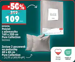 Biedronka Pościel z adamaszku Pure Collection oferta