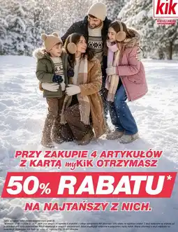 KiK Rabat 50% na najtańszy artykuł przy zakupie 4 artykułów z kartą myKiK oferta