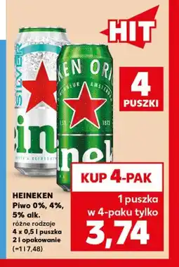 Kaufland Piwo Heineken Silver 4-pak oferta
