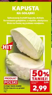 Kaufland Kapusta polska na gołąbki K-Stąd Takie Dobre oferta