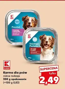 Kaufland Karma dla psów pasztet z kaczką i cielęciną K-Classic oferta