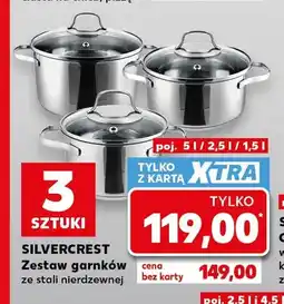 Kaufland Zestaw garnków ze stali nierdzewnej Silvercrest oferta