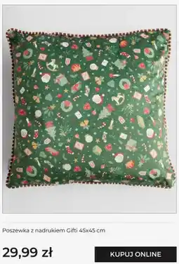 Home&You Poszewka z nadrukiem Gifti 45x45 cm home & you oferta