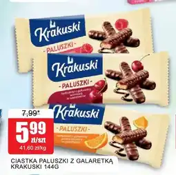 Bingo Ciastka Paluszki z galaretką pomarańczową Krakuski oferta
