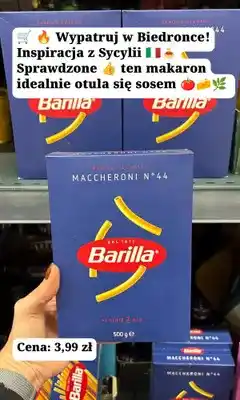 Biedronka Makaron Barilla Maccheroni N°44 oferta