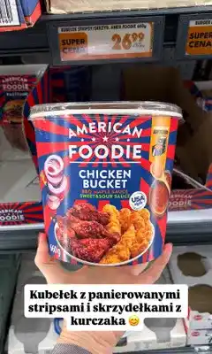 Biedronka Kubełek ze stripsami i skrzydełkami z kurczaka American Foodie oferta