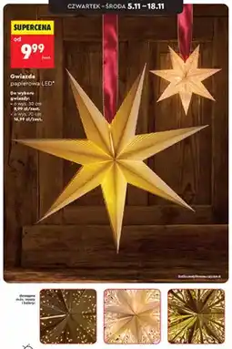 Biedronka Gwiazda papierowa LED o wys. 70 cm oferta