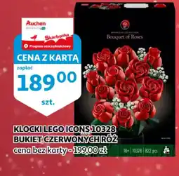 Auchan Klocki LEGO Icons Bukiet Czerwonych Róż oferta