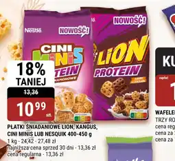 bi1 Płatki śniadaniowe Lion, Kangus, Cini Minis lub Nesquik oferta