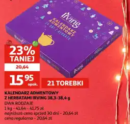 Auchan Kalendarz Adwentowy z herbata Irving oferta