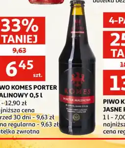 Auchan Piwo Komes Porter Malinowy oferta