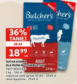 Auchan Sucha karma dla psów Butcher's oferta
