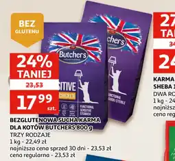 Auchan Bezglutenowa sucha karma dla kotów Butchers oferta