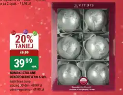 bi1 BOMBKI SZKLANE DEKOROWANE 8 cm 6 szt. oferta