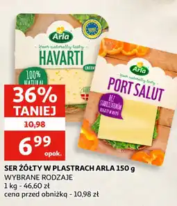 Auchan Ser Żółty w Plastrach Arla oferta