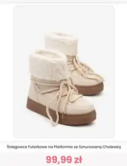 Renee Śniegowce Futerkowe na Platformie ze Sznurowaną Cholewką oferta