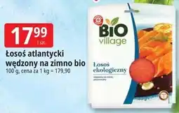 E.Leclerc Łosoś atlantycki wędzony na zimno bio Bio Village oferta
