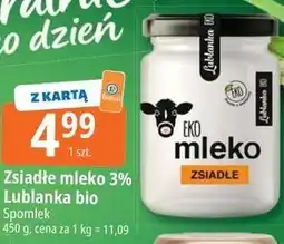 E.Leclerc Zsiadłe mleko 3% Lublanka bio Spomlek oferta