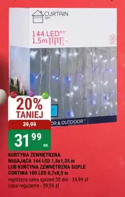 bi1 Kurtyna zewnętrzna migająca 144 LED 1,5x1,35 m Curtain Light oferta
