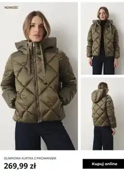 Greenpoint Oliwkowa kurtka z pikowaniem Greenpoint oferta